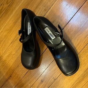 Steve Madden Black Mary Jane Platform Shoes